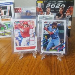 2021 Donruss ALEC BOHM 2 COLOR PATCH RC PLUS 2021 Topps Series 1 ALEC BOHM BASE RC