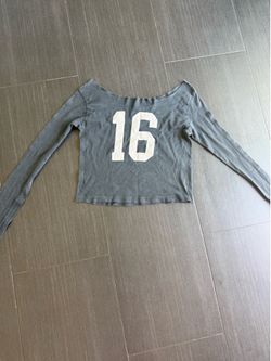 John jalt off the shoulder number shirt