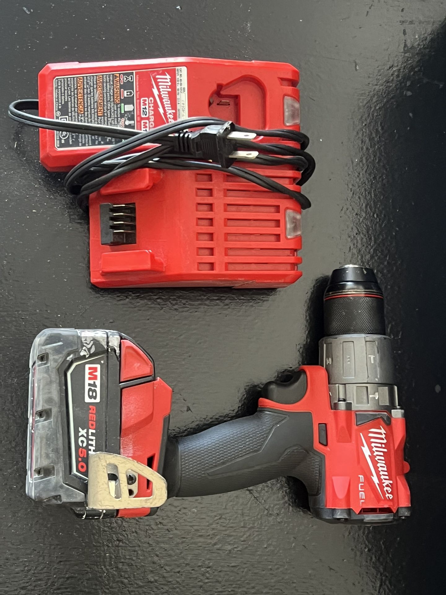 Milwaukee Fuel Drill With 5.0 Battery And Charger