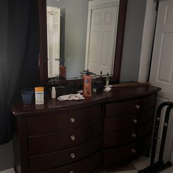 Wood Dresser And Queen Bed Frame