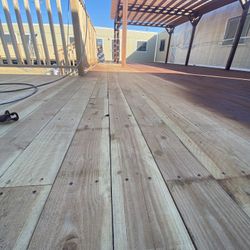 Deck porch staining
