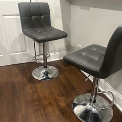 3 Gray Barstools 