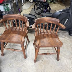 Wood tavern style captains chairs
