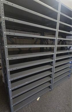 Metal shelves