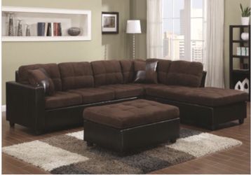 Brand new sectional and ottoman