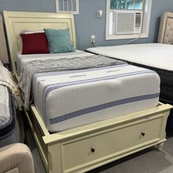 Twin Size Storage Bed Frame With Mattress 