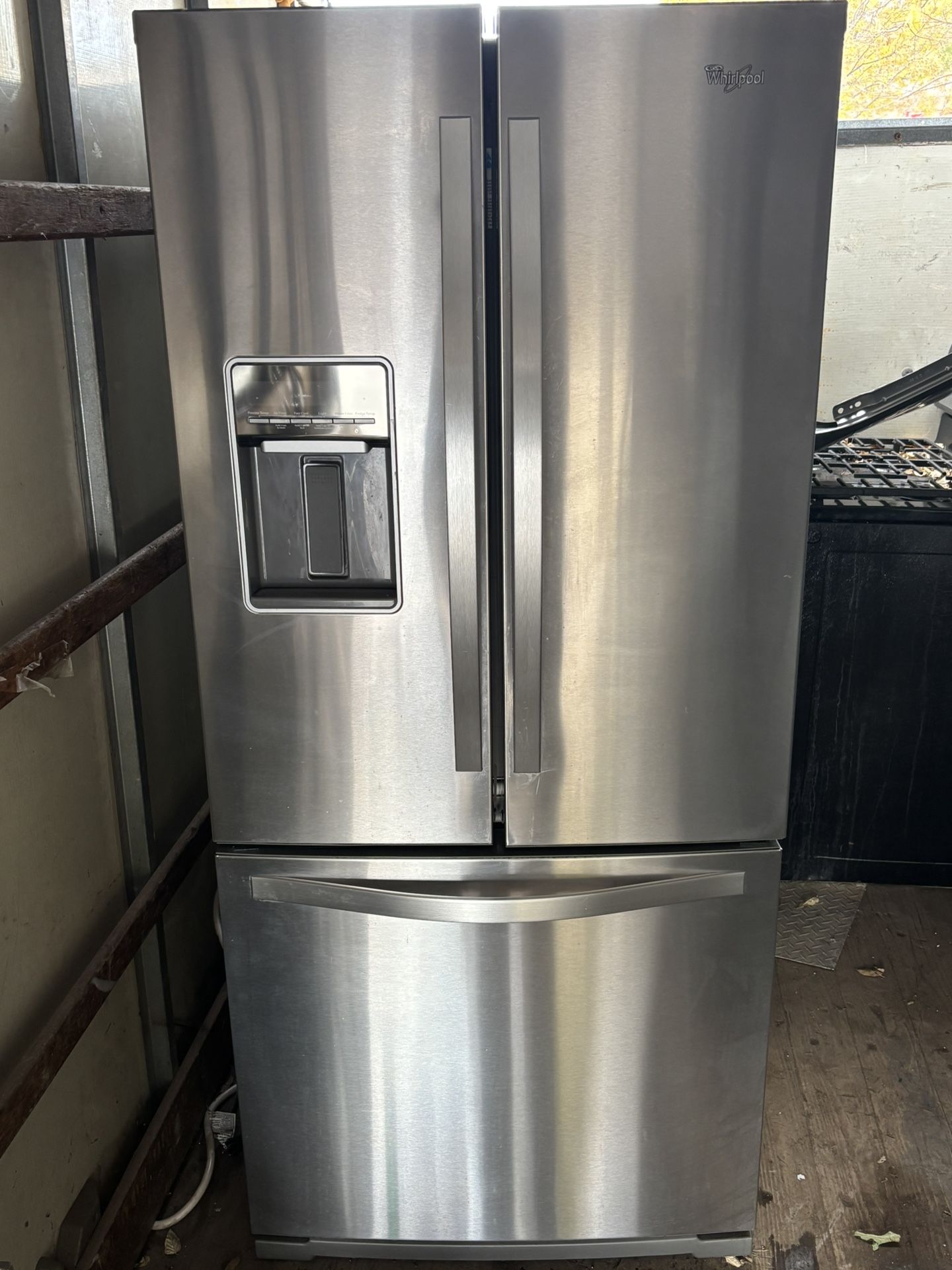 3 Door Whirlpool Stainless Steel Fridge