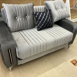 Gray Loveseat Sofa Bed