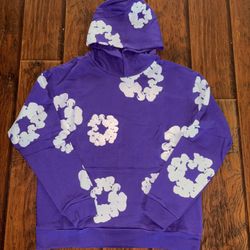 Small Purple Denim Tears Hoodie