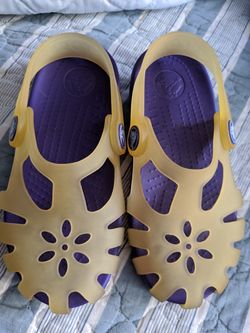 Girls toddler size 10 Crocs and polo flip flop $15 each or both for $25