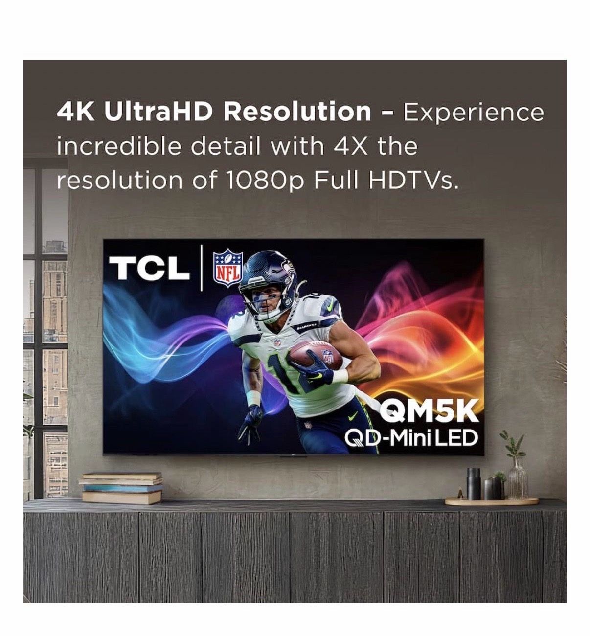 55" Class QM5K Series 4K UHD HDR QD-Mini LED Smart TV with Google TV