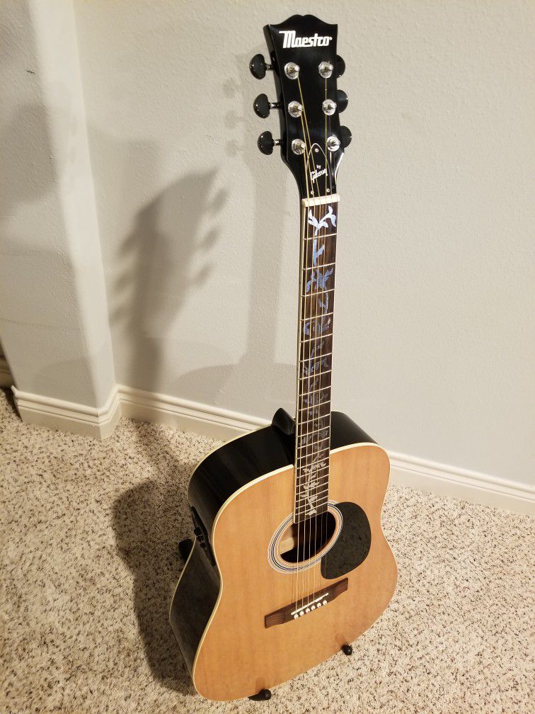 Gibson Maestro MA41NACH6 Acoustic Electric RH Guitar + Gig Bag - FSOT