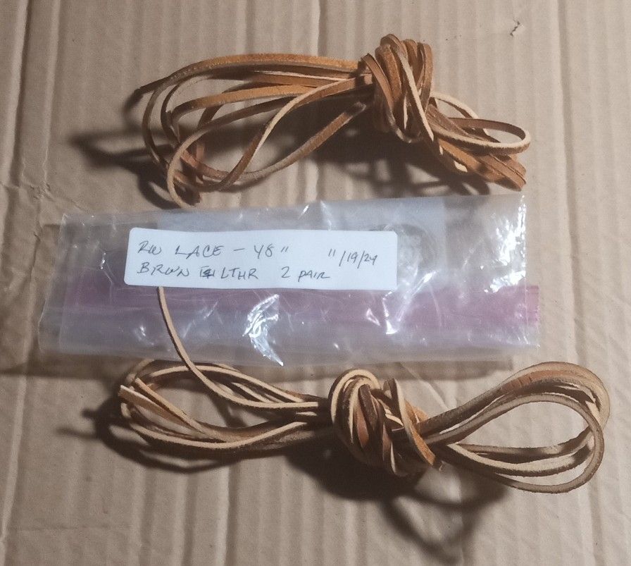 Red Wing Boots Shoes Lace Leather Tan 48"