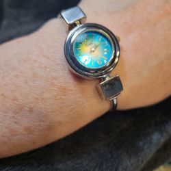 VIVANI Silver & Blue Tone Bangle Women’s Quartz Watch