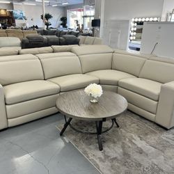 Top Grain Leather Sectional Couches