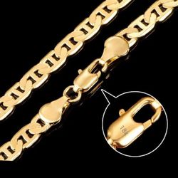 18k Gold Snake link Cuban Chain
