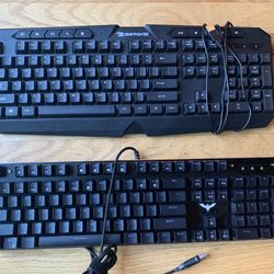Two Computer/gaming Keyboards
