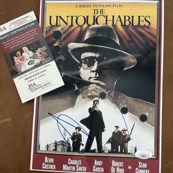 Andy Garcia Signed 12x16 “The Untouchables” Movie Poster JSA Certed 