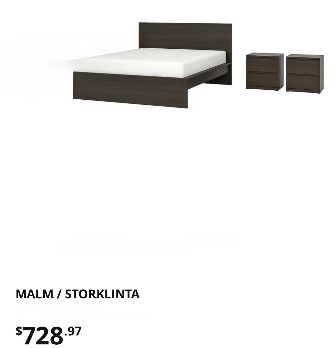 IKEA Queen, 2 Nightstands, Mattress, Desk