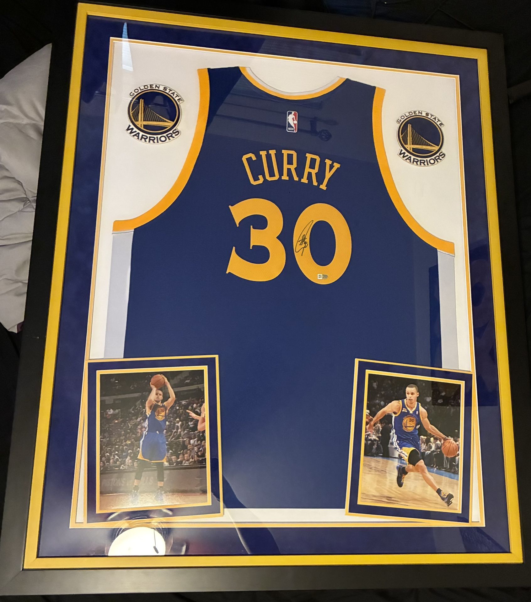 Stephen Curry Authentic Framed Away Jersey