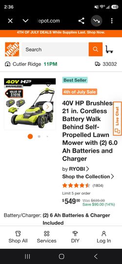 RYOBI LAWNMOWER