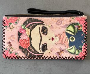 Frida Inspired wallet with room for bills credit card storage and change