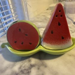 Watermelon Salt and Pepper Shakers new