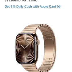 Apple Watch 46mm Gold Link Bracelet 
