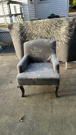 Embroidered accent chair