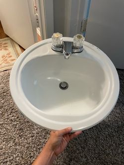 BRIGGS White 20” x 19” Drop in Bathroom Sink