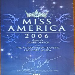James Denton autographed poster of the "Miss America" show by CMT which he hosted, signed by James.