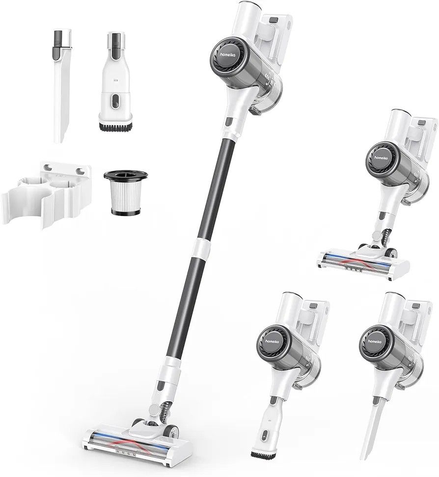 Homeika Cordless Vacuum Cleaner, 28Kpa Powerful Suction, 380W Strong Brushless Motor with 8 in 1 Lightweight Stick Vacuum