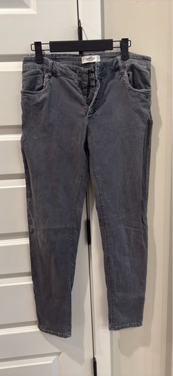 Florencia Gray Slim Jeans with Button Fly Women’s Size XL