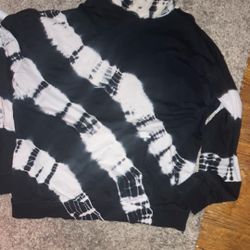 Black & White Tie Dye Hoodie