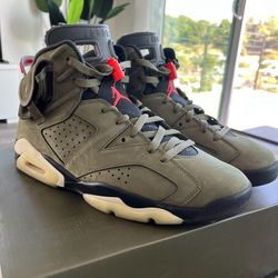 Nike Air Jordan 6 Retro Travis Scott Olive Size 11