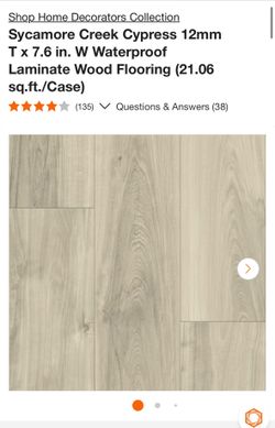 Sycamore Creek Cypress 12mm T x 7.6 in. W Waterproof Laminate Wood Flooring (21.06 sq.ft./Case)