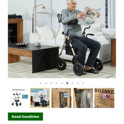 Elenker All Terrain Upright Rollator Walker  0054