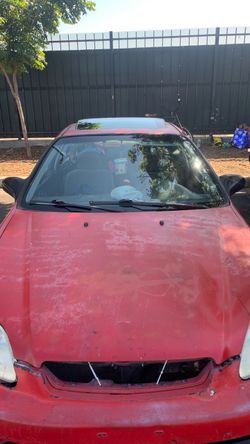 Red Honda Civic Coupe — Parts or Repair