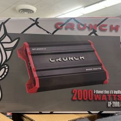 CRUNCH 2000 WATTS 4 CHANNEL AMPLIFIER FOR DOOR SPEAKERS