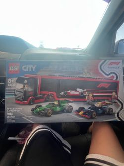 Legos f1 truck and cars