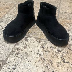 Black Platform Ankle Boots 