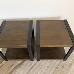 Wood Square Casual End Table