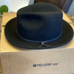 Men’s Large Black Fedora (yellow 108)