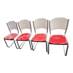  Retro 4 Kitchen Arvin Chairs. Metal 