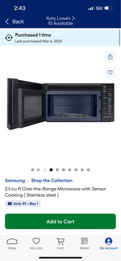 Samsung smart microwave