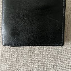 Genuine Leather Bifold Wallet Black New With Tags