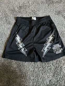 Eric Emanuel EE Basic Lightning Bolt Black Cyber Monday Shorts Size M
