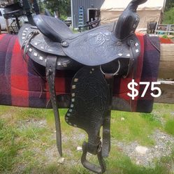 Western Saddle And assorted Tack