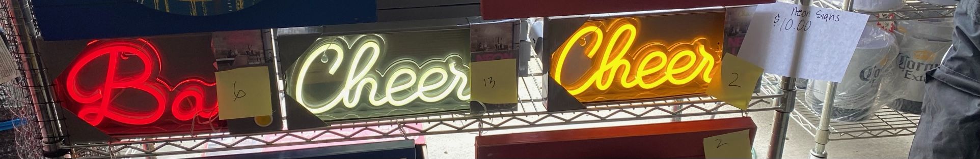 Neon Bar Signs : Cheers And Bar 10.00 Each