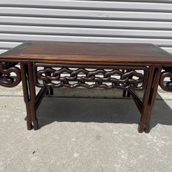 Antique Asian Rosewood Buddhist Altar Table for Worship or Display